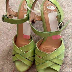 Boutique Lime Green Strappy Heels